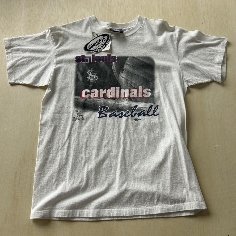 Vintage St Louis Cardinals Shirt Mens‎ Large White MLB Baseball Concepts Sport
